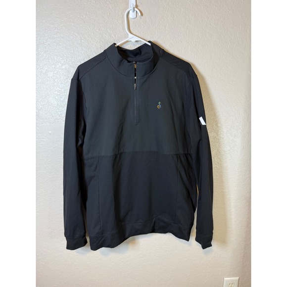 Adidas Golf Pullover L/G 2XL Black Long Sleeve 1/4 Zip Jacket - Picture 1 of 4